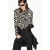 Mango trui met zebraprint – zwart
