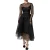 Zwarte Aline Midi-jurk