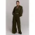 Refined Department wide leg cargobroek met plooien – donkergroen