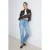 TRENDYOLMİLLA Dames Donkerblauw Effen Recht Normale taille Jeans