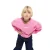 No Way Monday rechtvallende sweater met backprint en tekst – roze
