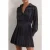Reiss Pleat Flippy Mini Dress Navy