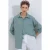 Linnen Gemixt Shirt met Knopen Sluiting