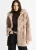 Faux bont jas met capuchon
