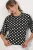 Overmaatse Blouse met Pois en Ronde Hals