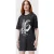 AllSaints Asp Emb Slouch Dress Washed Black