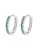 Hey Happiness Oorbellen ‘Green Huggies’  zilver