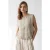 Dames Woven Poplin Mouwloos Vest Met Rits Voorkant