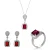 Orphelia ‘Enora’ Dames 925 Sterling Zilveren Set: Halsketting + Oorbellen + Ring – Zilver SET-7426/RU