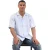Boss Heren C-Lars-252 Lyocell Overhemd met Korte Mouwen (Blauw)