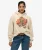 Tokyo Hoodie met Vintage Logo en Relaxte Pasvorm Beige