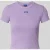HUGO Blue slim fit t-shirt van katoenmix model ‘Baby Tee’