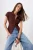 TRENDYOLMİLLA Dames Bruin Effen Kort Getailleerd Blouses