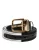 Dolce & Gabbana Zwart Witte Patchwork Gouden Metaal Gesp Riem