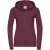 Russell Dames Premium Authentieke Hoodie met rits (3-laagse stof) (Bourgondië)