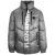 Plein Sport Vet verticaal logo glanzend gewatteerd grijs jack