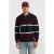 America Today oversized gebreide gestreepte trui – donkerrood