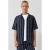 QS relaxed gestreepte gestreept casual overhemd donkerblauw