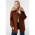 MS Mode Plus Size mantel met imitatiebontkraag – camel