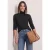 Effen shirt met lange mouwen en col