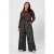 NOISY MAY Curve high waist wide leg geruite pantalon Plus Size – grijs