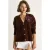 Geborduurd V-hals Knopen-Op Cardigan