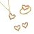 Orphelia ‘Cecilia’ Dames 925 Sterling Zilveren Set: Ketting + Oorbellen + Ring – Gouden SET-7584/R