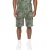 Crosshatch Heren Bardon Camo Sweatshorts (Olijfgroen Camo)