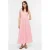 comma maxi jurk roze
