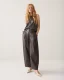 Summum Balloon Trouser Soft Faux Leather 4s3043-12526 Broek 754 Dark Chocolate