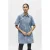OBJECT denim mini jurk light blue denim