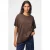 PIECES oversized T-shirt – donkerbruin