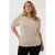 Kaffe Curve top met glitters Plus Size – beige
