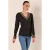 Geborduurde Textuur V-hals Blouse
