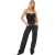 I Saw It First Damesjeans met versieringen, rechte pijpen en hoge taille (Zwart)