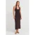 Dames Halter Nek Bodycon Midi Jurk