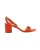 Tory Burch Marguerite Bloemmotief Cutout Midden Blok Sandalen in Rode Leer