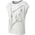 Top met artistieke print, korte mouwen en contrasterende bies.