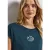 Street One Dames Basic shirt met tekst in Turquoise