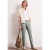 Street One Dames Mid Waist Slim Legs broek in satijnlook in Groen