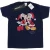 Disney Dames/Dames Mickey en Minnie Kerstkus Katoenen Vriendje T-shirt (Marineblauw)