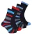 Sock Snob 4 Paar Heren Antislip Pantoffel Gezellige Sokken – Blauwe / Rode Streep