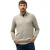 Trui State of Art half zip beige gemeleerd