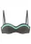 s.Oliver Bikinitop ‘Mix-Kini’  turquoise / olijfgroen / zwart