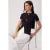TRENDYOLMİLLA Dames Zwart Effen Kort Getailleerd Blouses
