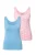Ulla Popken Onderhemd  azuur / rosa / offwhite