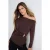 TRENDYOLMİLLA Dames Bruin Effen Lang Getailleerd Blouses