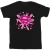 DC Comics Heren Superman Roze Harten en Sterren Logo T-Shirt (Zwart)