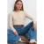 Geverfde Kraag Knopenblouse