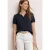 Street One Dames Blouse met korte mouwen, gespleten hals en knopen in Blauw